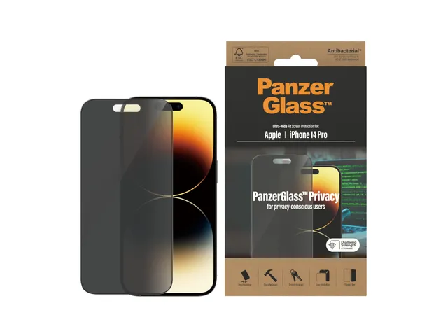 PanzerGlass Privacy Screen Protector iPhone 14 Pro | Ultra-Wide Fit