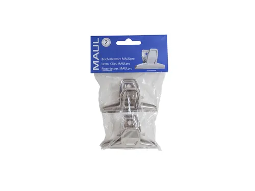 Papierklem MAUL Pro 75mm capaciteit 20mm zilver
