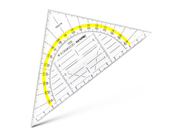 Equerre géométrique Westcott 22cm avec prise sur carte