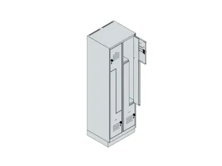 Z-garderobekast,HxBxD 1950x600x500mm,vak B 150/300mm,draaigrendel - 4