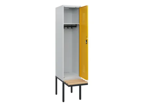locker met bank,HxBxD 1950x400x815mm,1vak,vak B 400mm,cilinderslot