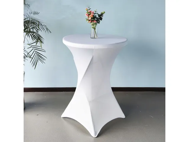 Housse de table haute BRASQ 80cm blanc