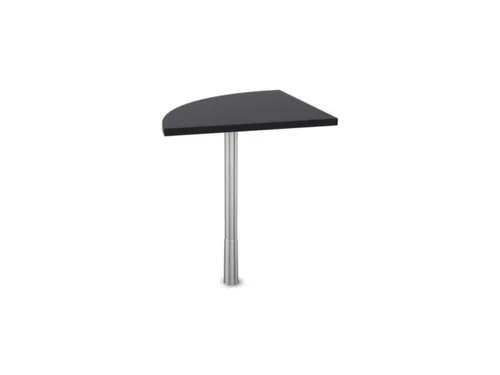 koppelelement voor bureau,90 °,HxBxD 720-840x600x600mm,rond,CC-zwart