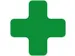plaksymbool,plus,markering HxB 150x150mm,PVC,groen