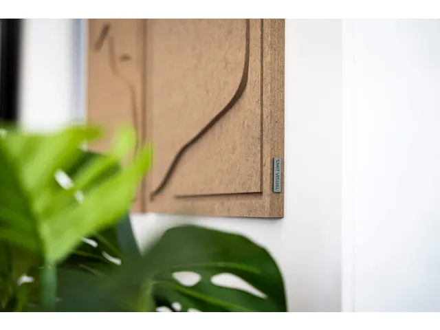 Acoustic Art FLOW 2-luik 80x60cm Bruin Akoestisch kunstwerk Organisch