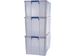 Bankers Box opbergdoos Transparant 2x 85 Liter + 1x 70 Liter - 2