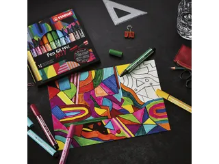 Viltstift STABILO Pen 68 /12 Max Arty assorti etui à 12 stuks - 5