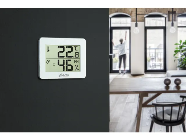 Thermometer hygrometer Alecto WS-55 wit - zilver