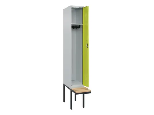 locker met bank,HxBxD 2120x300x815mm,1vak,vak B 300mm,cilinderslot