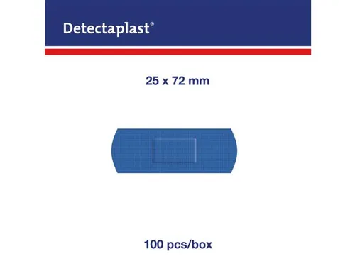 Detectaplast 8241 Textielpleister Elastisch Blauw 25x72mm 100 Stuks