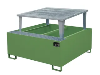 opvangbak,v. 1xIBC,opvangvol. 1000l,HxBxD 1083x1460x1460mm,m. aftapbok - 1