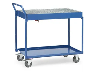 Tafelwagen Met Bak 2722 300kg 2 Etages Staalplaat 1000x600mm - 1