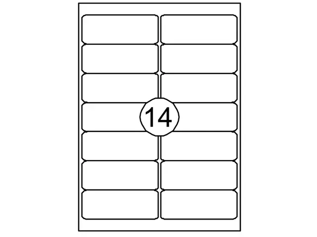 Etiket Quantore 99.1x38.1mm Wit 1400st XL Voordeelbundel