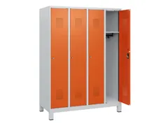 schoollocker,HxBxD 1630x1200x500mm,4vak,vak B 300mm,cil.-slot,voeten