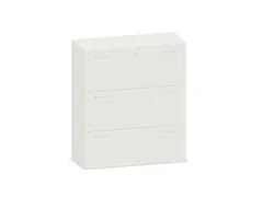 hangmappenkast 1150x1000x430mm 3hangmappenframes Wit