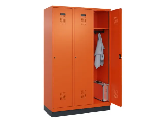 locker,HxBxD 1950x1200x500mm,3vak,vak B 400mm,cil.-slot,sokkel