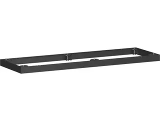 sokkel,v. kantoorstelling,HxB 50x1200mm,metaal,zwart - 1