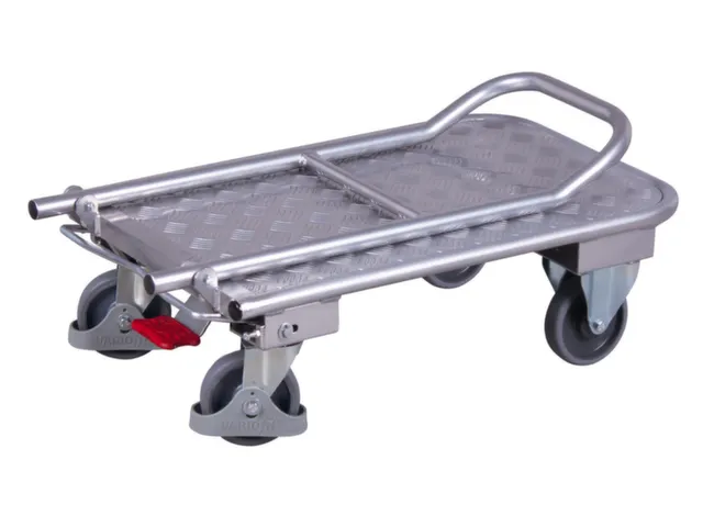 Chariot à dossier rabattable Charge 150kg Plateau 900x600mm Alu
