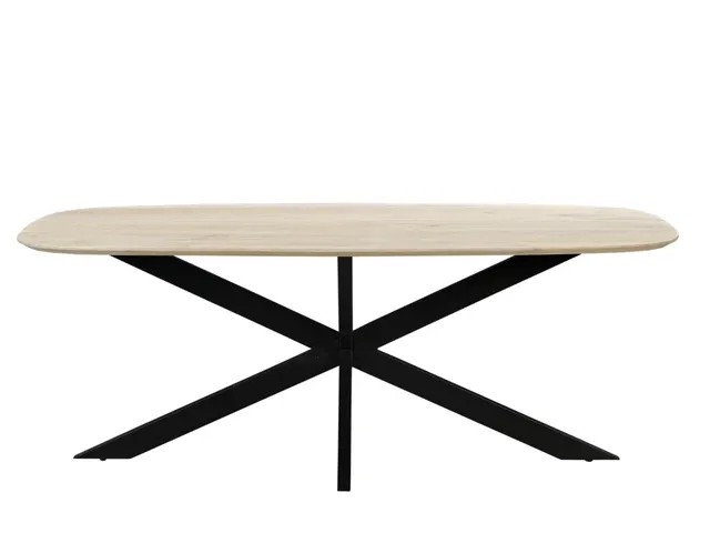 Table de réunion Harper Pied araignée Danois Ovale 200x100cm Naturel