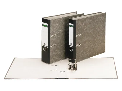 Ordner Leitz 1082 Folio 80mm Karton Zwart