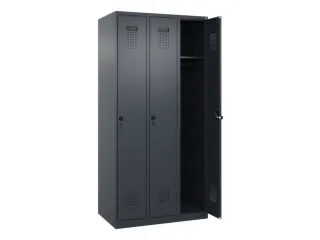 locker,HxBxD 1850x900x500mm,3vak,vak B 300mm,draaigrendel - 2