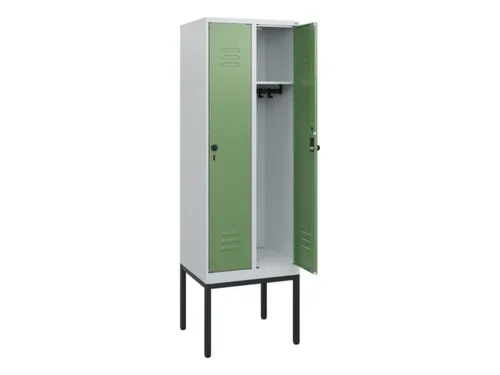 locker,HxBxD 1950x600x500mm,2vak,vak B 300mm,draaigrendel