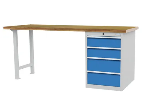 werkbank,HxBxD 859x2000x750mm,multiplexblad,draagverm. 100kg