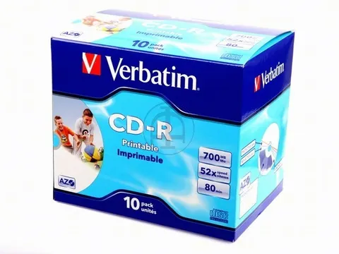Verbatim CD recordable doos van 10 stuks Jewelcase 52X 700mb