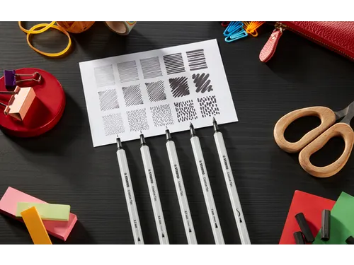 Creative Tips STABILO Arty assorti tips zwart blister à 5 stuks