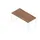 bureau,HxBxD 730x1600x800mm,blad canaletto-hout,sledeframe wit