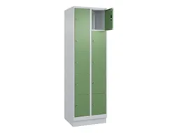 lockerkast,HxBxD 1950x600x500mm,2x5vakken,vak B 300mm,cil.-slot,sokkel