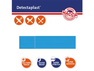 Detectaplast 8047 Pleister waterafstotend blauw 120x20mm 100 Stuks - 2