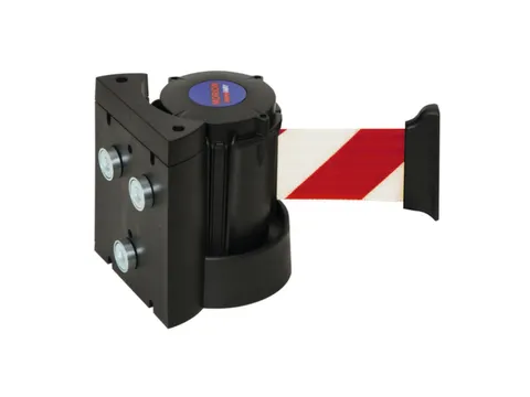 afzetsysteem voor wandmontage,m. 1riem(en),LxB 3m x50mm,riem rood/wit