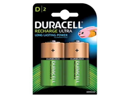 Batterij oplaadbaar Duracell 2xD 3000mAh Plus