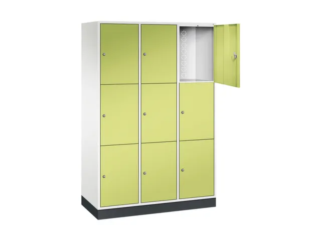 grootvolume-lockersysteem,HxBxD 1950x1220x500mm,3x3vakken,cil.-slot