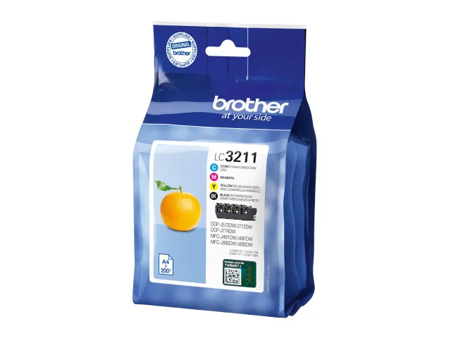 Inktcartridge Brother LC-3211 Zwart + 3 kleuren