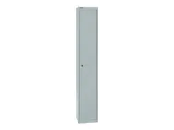 garderobekast,HxBxD 1802x305x305mm,1vak,cil.-slot,romp lichtgrijs