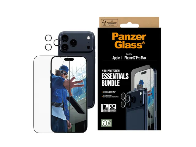 PanzerGlass 2-in-1 Essentials Bundle iPhone 17 Pro Max, Apple, Appl