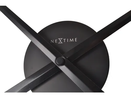 Wandklok Nextime Dia. 48cmx3cm Aluminium Zwart 'small Hands'