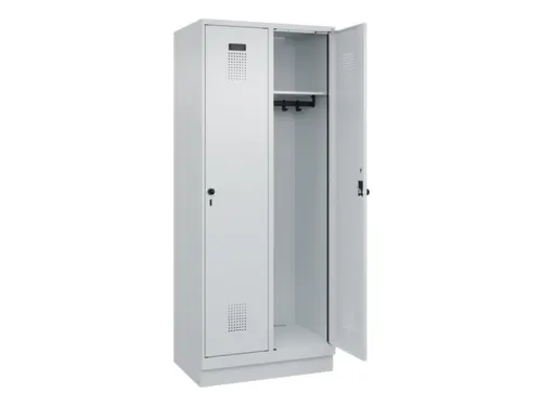 locker,HxBxD 1950x800x500mm,2vak,vak B 400mm,draaigrendel,sokkel