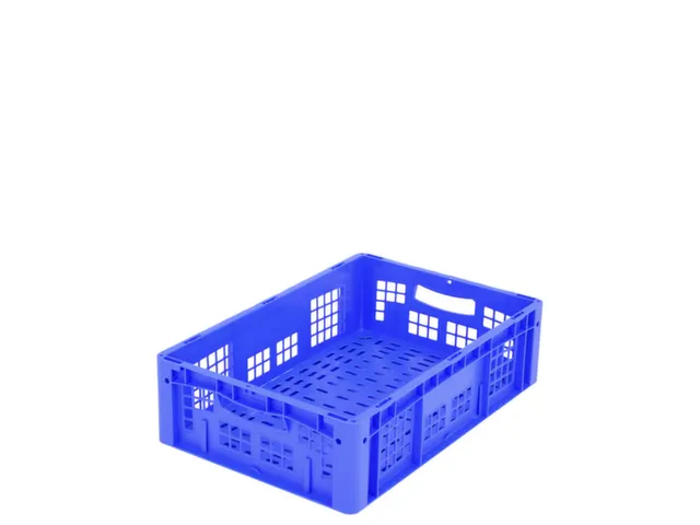 Euronorm Stapelkrat Pp 170x600x400mm Wanden/Bodem Opengewerkt Blauw