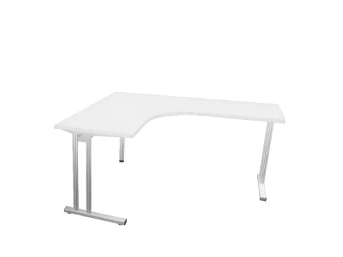 bureau in vrije vorm,HxBxD 740x1600x1400mm,vrije vorm,Bl-wit