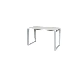Domino Plus Bureau Hoogte Verstelbaar 1200x600mm Wit 25mm Alu O-Poot - 1