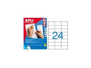 Witte Etiketten Ft 70x37mm (BXH), 2.400 Stuks, 24 Per Blad (1273) - 1