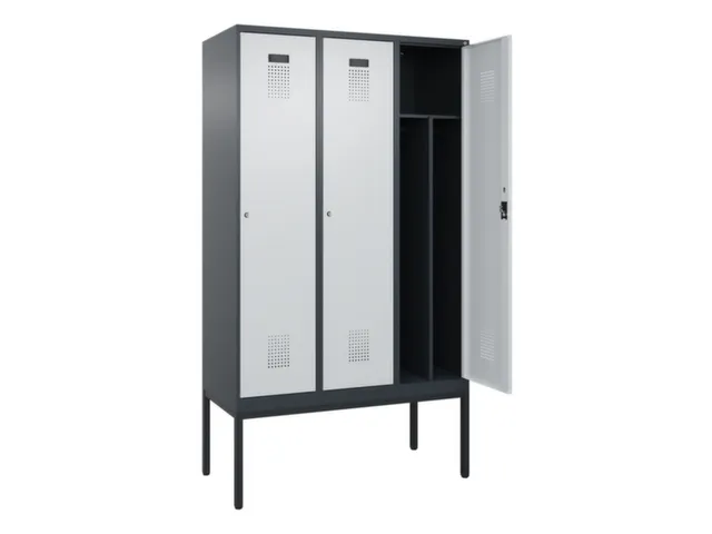 locker voor scheiding van kleding,HxBxD 2120x1200x500mm,3vak