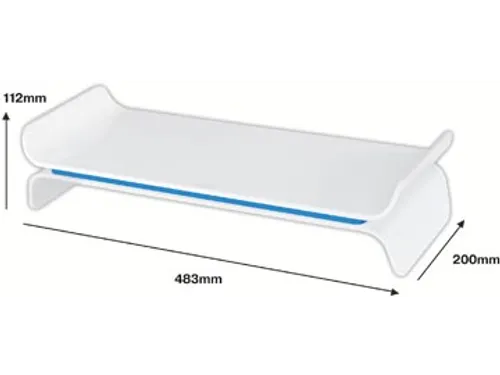 Ergo WOW verstelbare monitorstandaard, wit-blauw