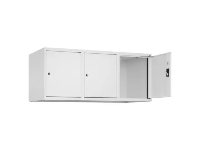 opzetkast,v. locker,3vak.,vak B 400mm,HxBxD 500x1200x500mm