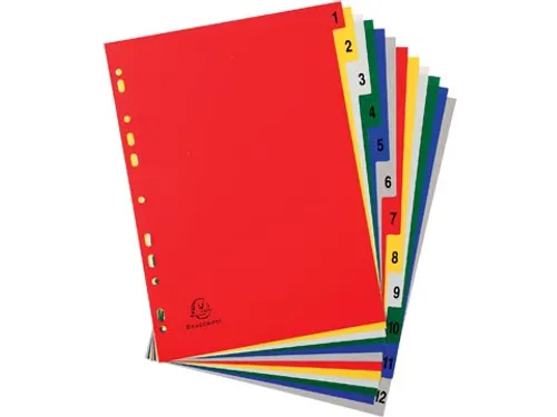 Exacom Tabbladen A4 Pp 12-delig 11-gaats Assorti