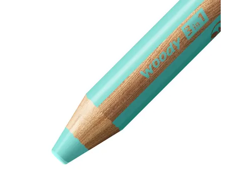 Kleurpotloden STABILO 880 woody 3 in 1 multitalent pastel blauw