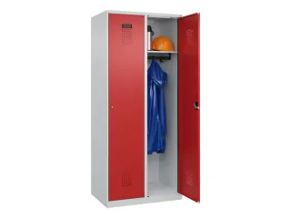 locker,HxBxD 1850x800x500mm,2vak,vak B 400mm,cil.-slot,staand op vloer - 1
